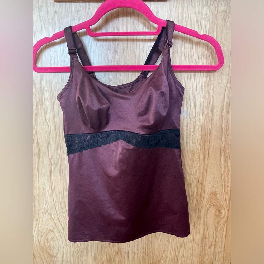 Ruby Ribbon Rack Sample Lace Cami size 42 burgundy
